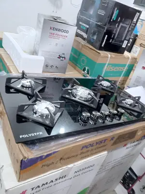 Factory Fresh Polystar 5 Burner Glass Hob Pv-Ub5g5848