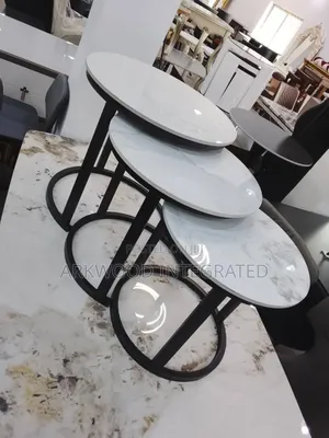 Set Of Side Stools Marble Top