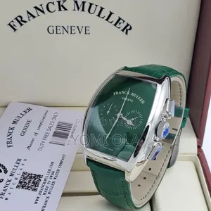 Franck Muller Green Dial Green Leather Wristwatch