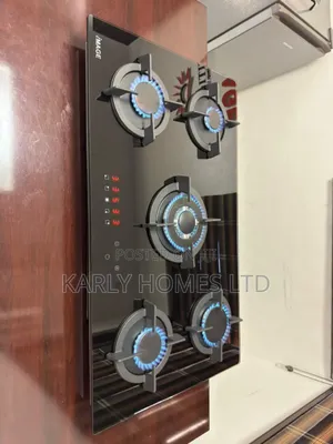 Premium 5-Burner Built-in Gas Cooker – Strong Flame, Sleek Design