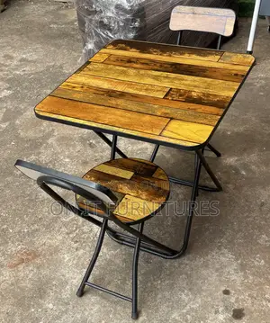 Vintage-Style Foldable Table Set 2 (Chairs) for Reading Laptop Work