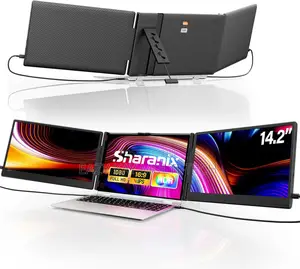 Tri Screen Laptop Monitor Extender for Workstation