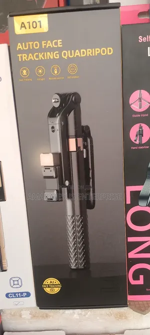 Auto Face Tracking Quadrapod Ai Selfie Stick Tripod With Remote
