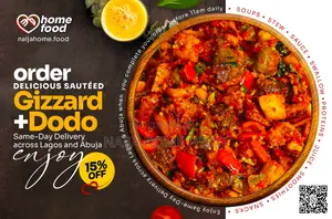 Order Delicious Sautéed Gizdodo From Naija Home Food to Enjoy 15% Off