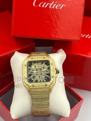Cartier Signature Santos Transparent Dial Watches