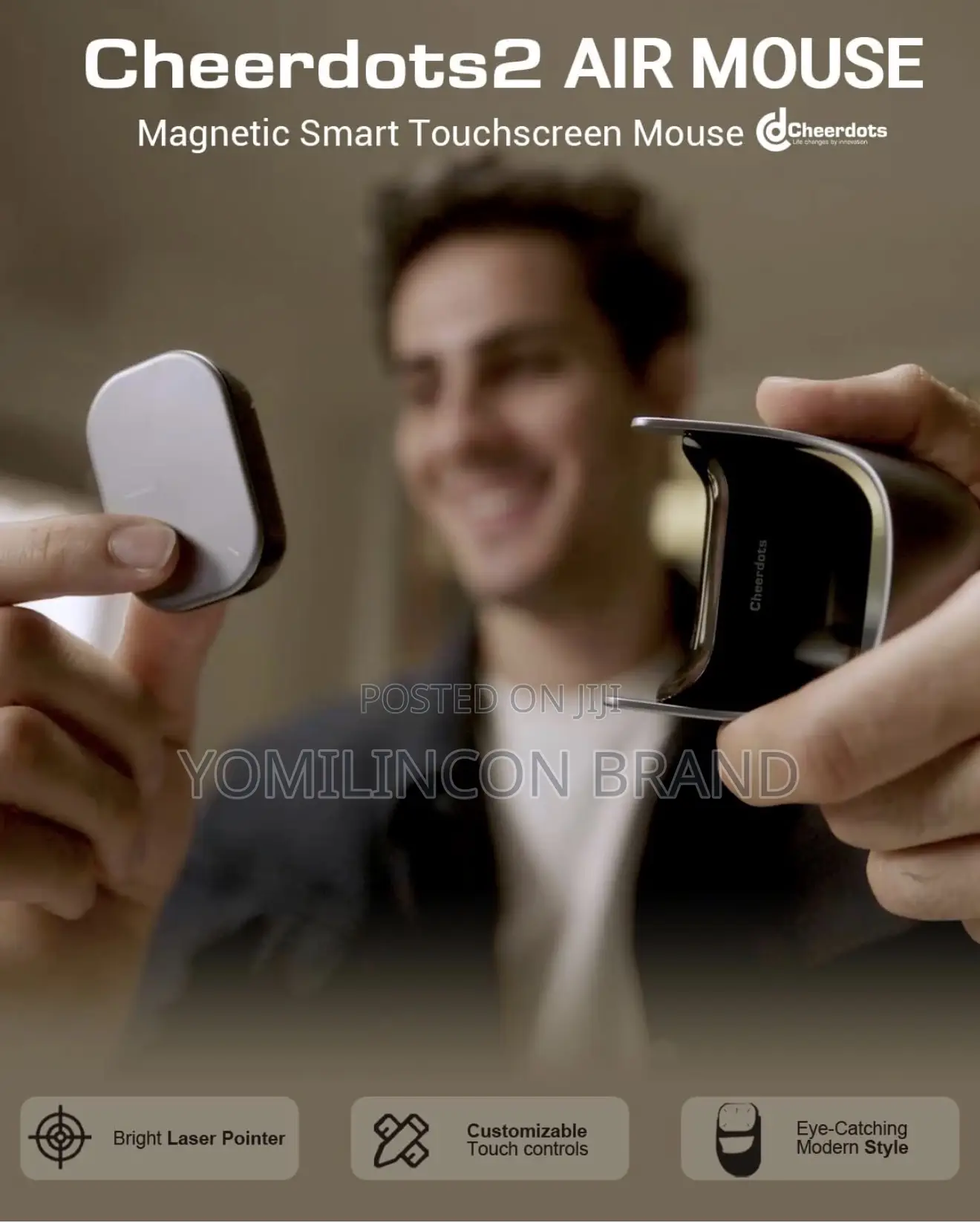 Cheerdots2 Touchpad Bluetooth Mouse With Presentation Mode, Detachable
