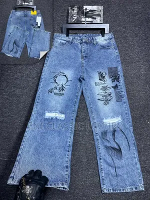 Premium Quality Luxury Men's Cargo Jeans Well Banded Package