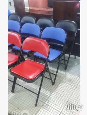 Foldable Metal and Leather Chair