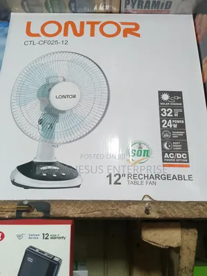 Lontor 12 Inch Rechargeable Table Fan Cf025-12