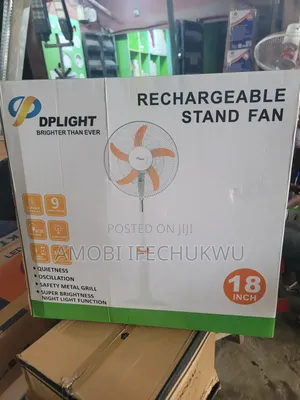 18"Inches Solar Rechargeable Fan