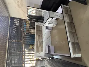 6 by 6 Marble Design Bedframe With Dressing Mirror