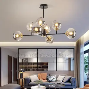 Transparent Nordic Glass Chandelier Light for Modern Homes