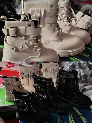 Children 2025 Power Boot. Cream. White and Black Colours. 25 to 37
