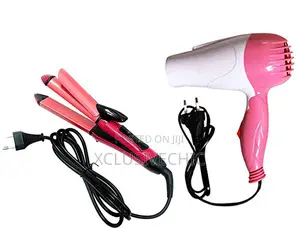 Portable Travel Hair Dryer With Hair Straightener