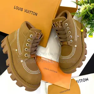 Men Lv Lace Boot With Platform Sole