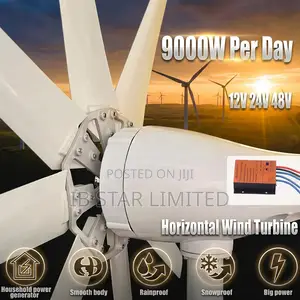 Own Your Utility: Get 9000w Per Day 48v Horizontal Wind Turbine Now