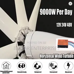 Own Your Utility: Get 9000w Per Day 48v Horizontal Wind Turbine Now