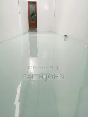 Glossy Gray Epoxy Flooring