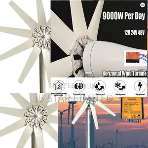 Build Your Own Power With 9000w Per Day 48v Horizontal Wind Turbine
