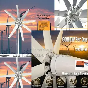 Power for Everything With 9000w Per Day Horizontal 48v Wind Turbine