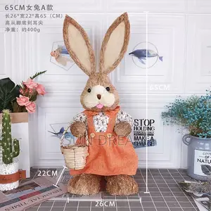 Straw Rabbit Decoration Home Decoration Shop Decorations