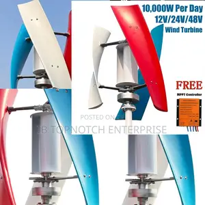 Own Your Utility: 10,000w Per Day 48v Vertical Wind Turbine Energy