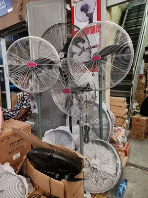 Ox Industrial Standing Fan 18inches Copper Coil Silver