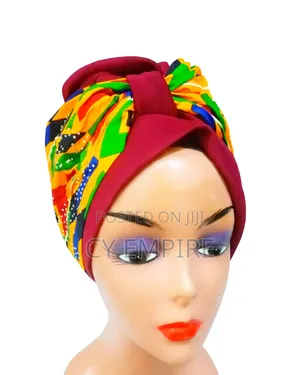 Kente Ankara Mix Turban Cap