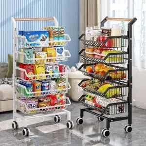 5layer Multi Purpose Kitchen Trolley Storage Organizer