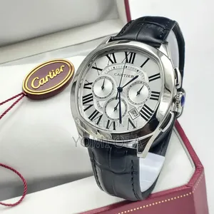 Leather Cartier Swiss Watch