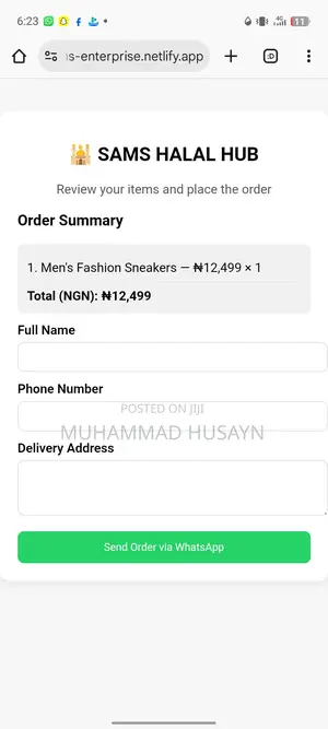 Ready-to-Use Business Website – Sams Halal Hub
