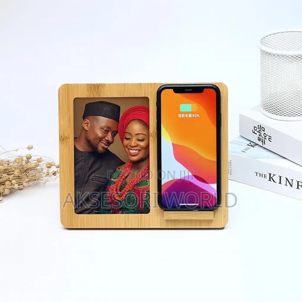 Bamboo Photo Frame and Wireless Charging