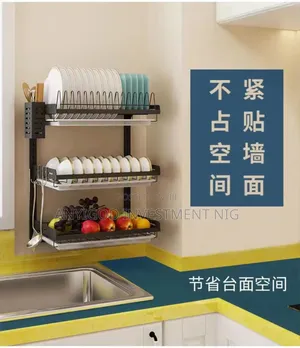 Wall Mount 3 Layers Dish Drainer