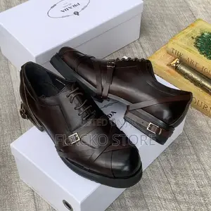 Original Prada Classic Leather Brogue Shoes