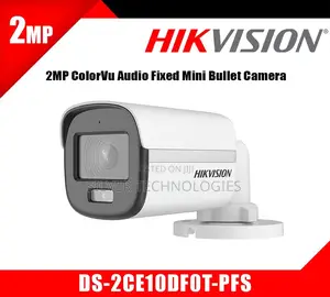 Hikvision Colorvu 2mp Audio Bullet Camera – Ds-2ce10df0t-LPFS (3.6mm)