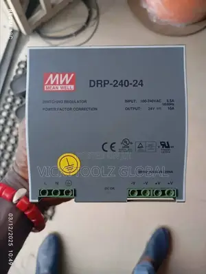Power Converter DRP-240-24 Input: 100-240 Vac Frequency: 50/60 Hz