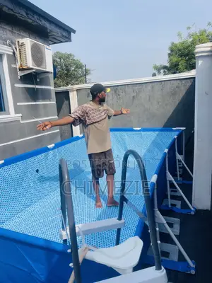 Intex Rectangular Frame Pool With Ladder and Pool Cover