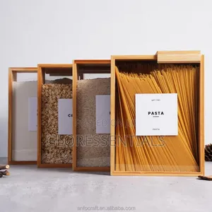 Durable and Eco-Friendly Bamboo Food Dispenser and Cereal Dispenser
