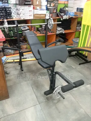 Weight Bench With 50kg Dumbbells Case