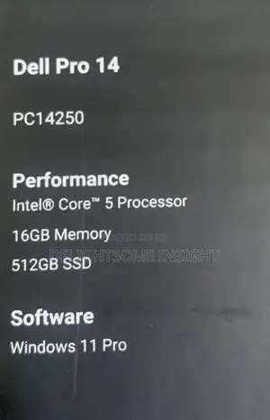 New Laptop Dell Pro 14 16GB Intel Core 5 SSD 512GB