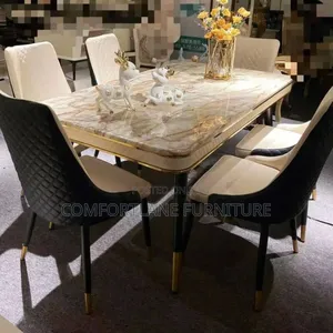 Marble Dining Table With Six Seaters