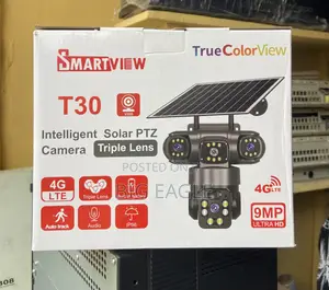 V380 Pro Solar Powered 4g Three Lens High Voltage Security CCTV