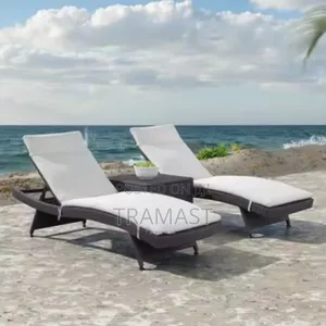 Single Sun Lounger With Side A Stool Outdoor Relaxation Chair
