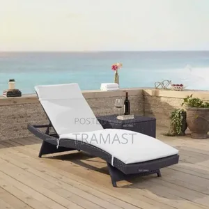 Single Sun Lounger With Side A Stool Outdoor Relaxation Chair