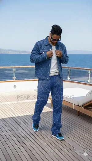 White Color Up and Down Set for Men (2-Piece)