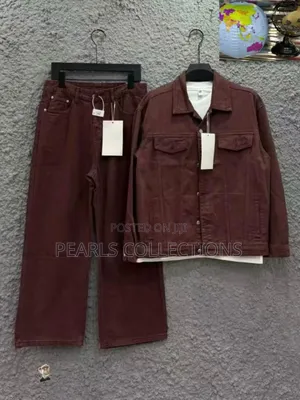 Brown Color Up and Down Set for Men (2-Piece)