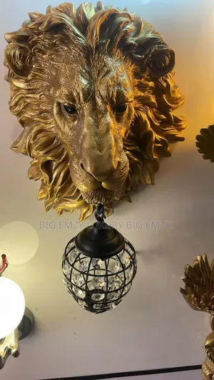 Lion Head Wall Lamp or Lion Wall Sconce.
