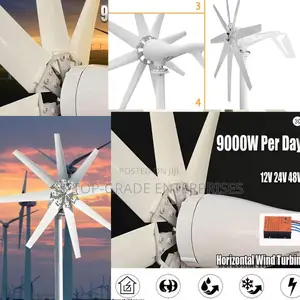 High-Yield 9000w Per Day, 48v Horizontal Wind Turbine Energy System