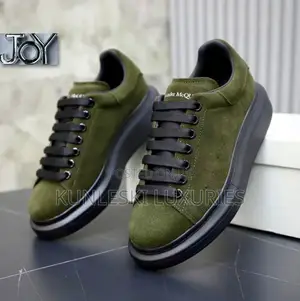 Original Alexander McQueen Suede Green Sneakers in Two Colors
