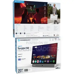 Powerology Portable FHD Smart Tv With Active-Matrix LCD Display